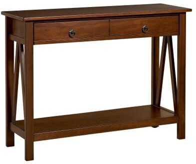 Titian Console Table by Linon Home Décor in Antique Tobacco