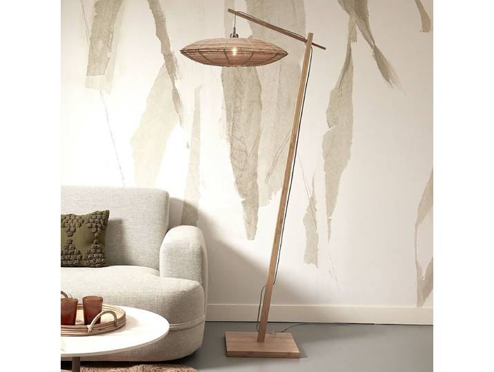 Lampadaire Tanami - Type C Ø 55cm Beige/Beige Bambou E27