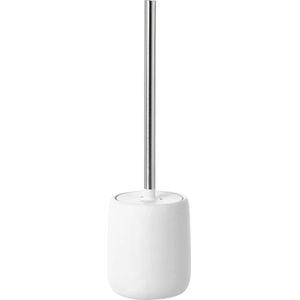 Blomus WC-Bürste Sono White, weiß, mit Kunststoffborsten & Keramik-Bürstenhalter