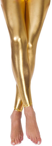 Lack-Leggings, gold