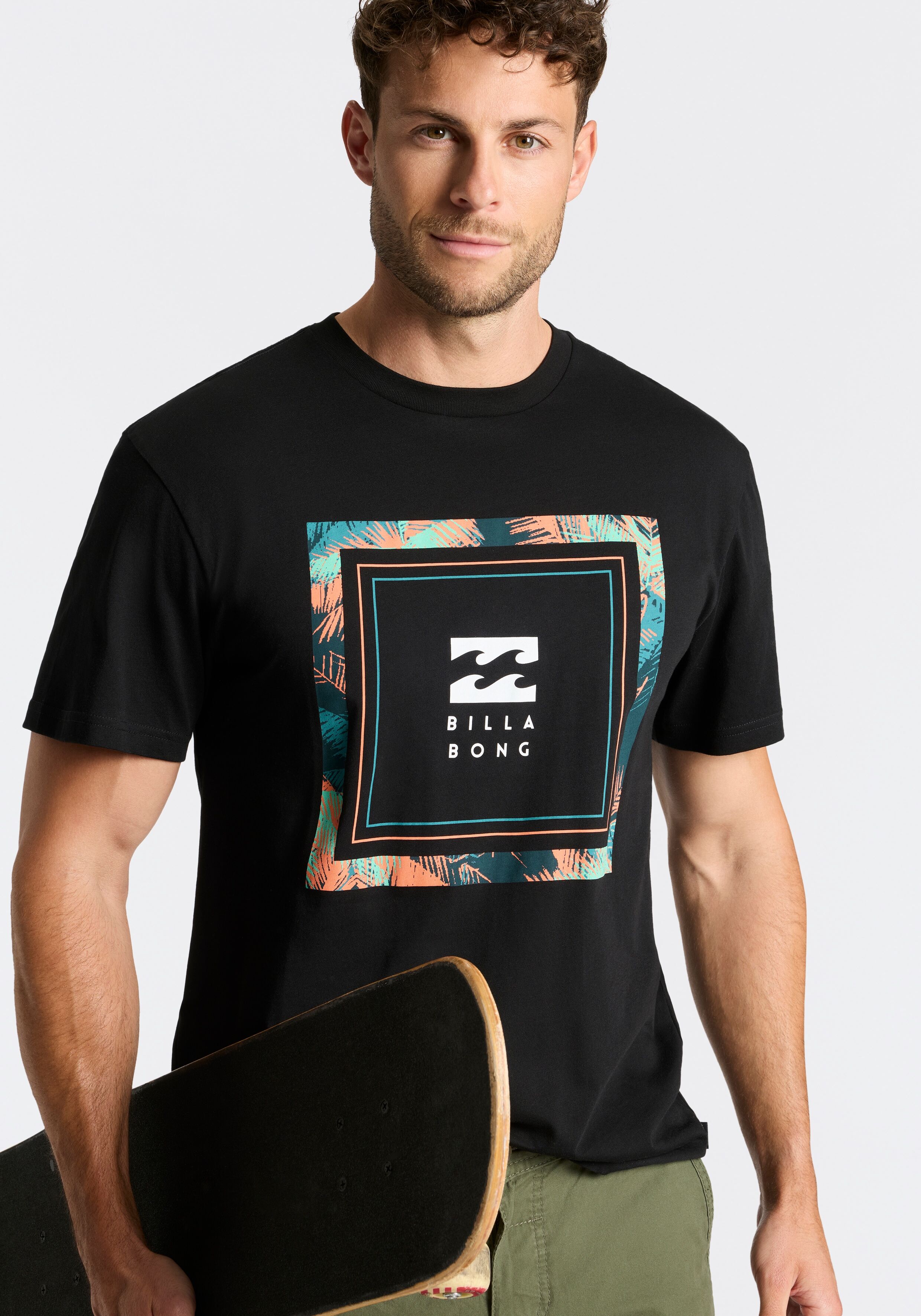 T-Shirt BILLABONG "THEME DOUBLEPACK", Herren, Gr. S, schwarz-weiss (schwarz, weiß), Jersey, Obermaterial: 100% Baumwolle, Rundhals, Shirts T-Shirt, Doppelpack mit 2 Teilen, Kurzarm, Rundhalsausschnitt, aus Baumwolle schwarz, weiß S