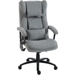 BÜROSTUHL mit Massagefunktion aus Polyester Grau