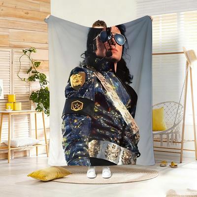Shop Station Michael Jackson Blanket Soft Flannel Throw Blanket Lightweight Summer Fleece For Home & Travel c 29.53 39.37 In