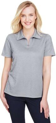 Devon & Jones DG22W Women's CrownLux Performance Address Melange Polo Shirt in Grey Heather size 3XL   Polyester