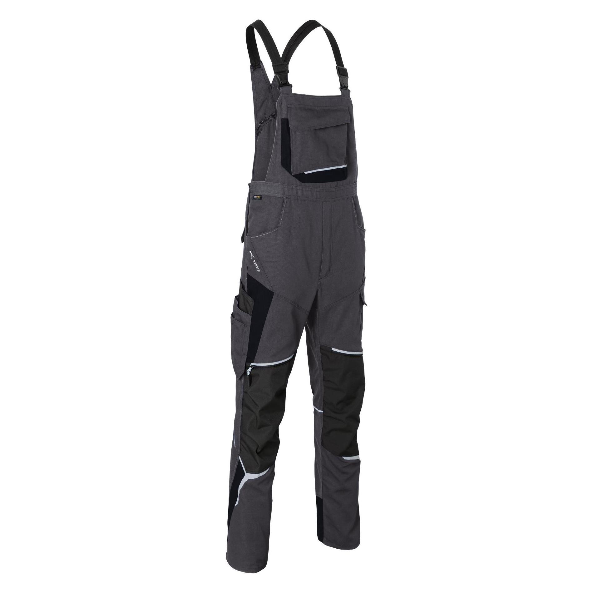 Kübler Latzhose BODYFORCE, anthrazit / schwarz, Konfektionsgrösse 98 (98) (3125 5302-9799-98)