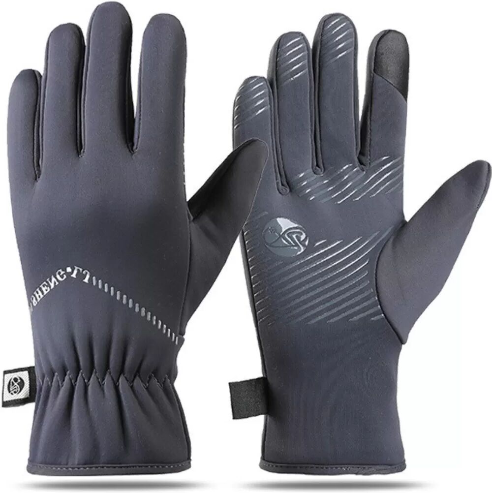 INF Winter-Radhandschuhe für Herren: Thermisch, Touchscreen, Winddicht & Rutschfest Grau