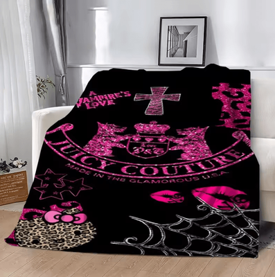 Inspire Curations Juicy Cool Couture Anime Cartoon Throw Blanket p2 150x125cm 60x50in S