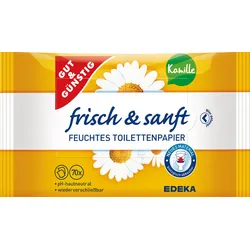 GUT&GÜNSTIG Feuchtes Toilettenpapier frisch & sanft 1-lagig