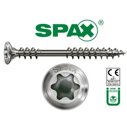 SPAX Fassadenschraube 4,5x60 mm A2 Torx-T20, Paket à 400 Stück / 4CUT Linsenkopf und Fixiergewinde