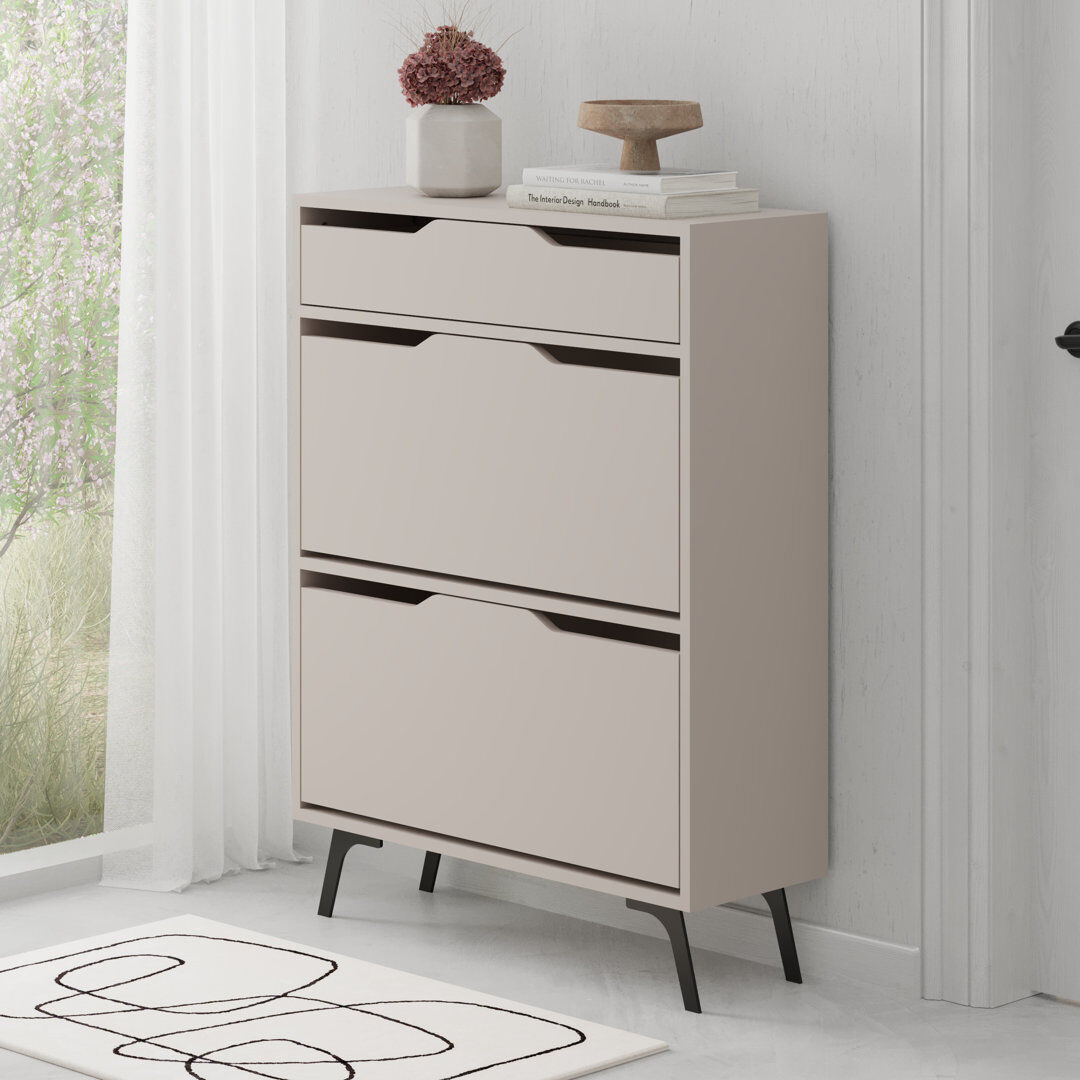 Corrigan Studio SHOE CABINET - WHITE Light Mocha 14