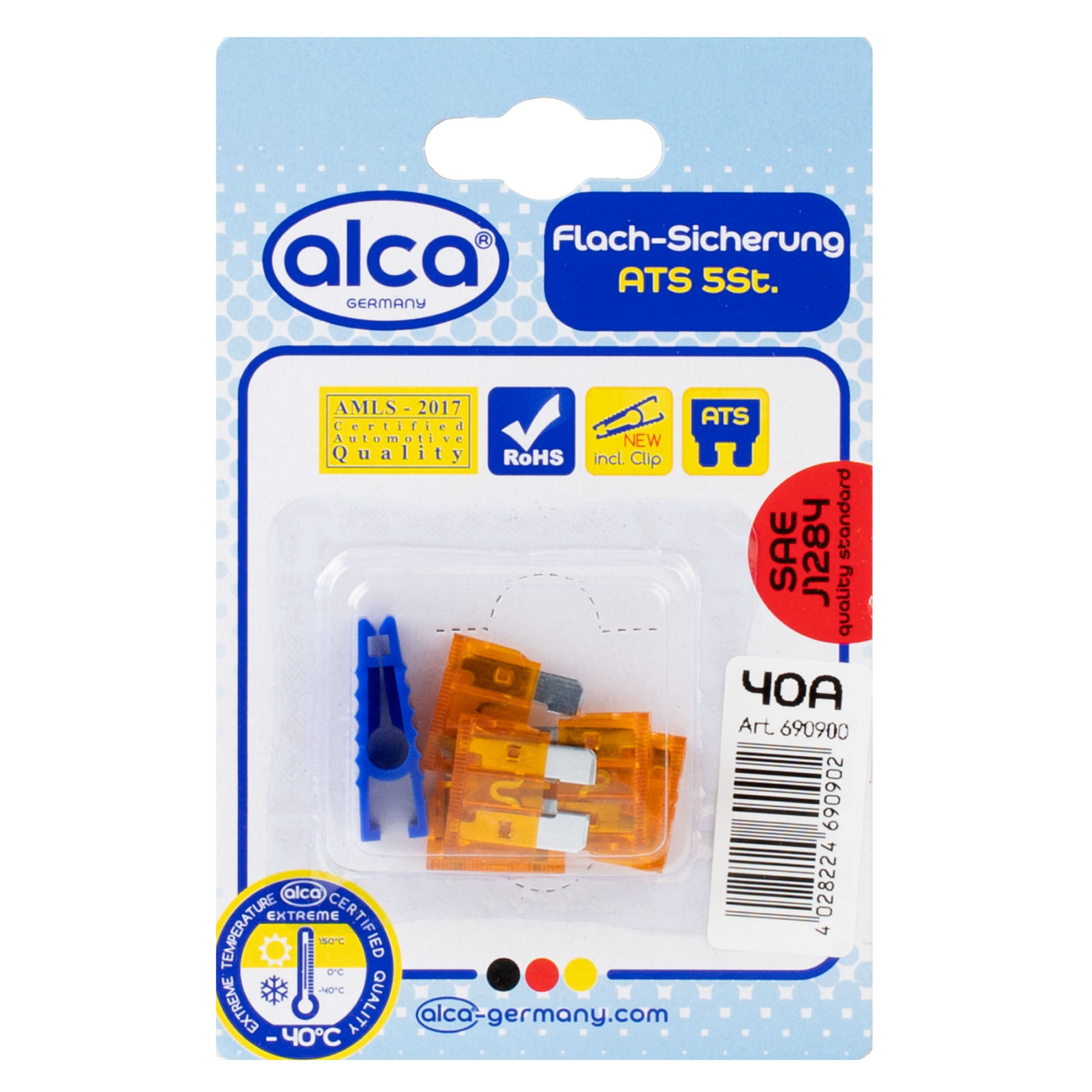 Alca Sicherung Flach-Sicherungen 40a 5st. Blister 690900