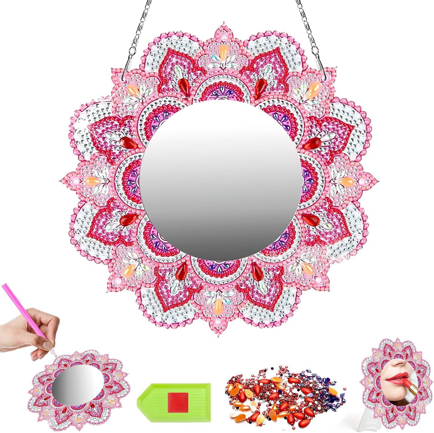 oCreon Diamond Painting Mandala Make-upspiegel Knutselset voor Kinderen