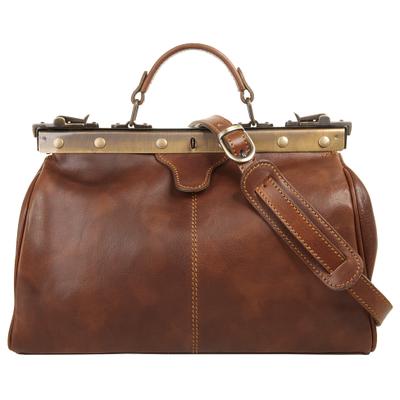 Henkeltasche PIKÉ "PIKÉ Damen echt Leder, Made in Italy", Damen, Gr. B/H/T: 34cm x 27cm x 13cm onesize, braun, Leder, Taschen, echt Leder, Made in Italy
