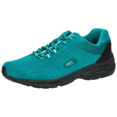 Outdoorschuh BRÜTTING "Nordic Walking Schuh Circle", Damen, Gr. 37, blau (grün), Veloursleder, Schuhe Wanderschuh Outdoorschuh