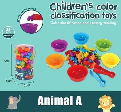 Uplifted Finds Montessori Animal Counting And Sorting Sensory Toy Set For Kids animal A