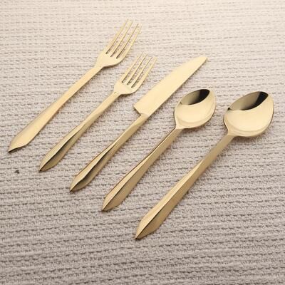 INOX ARTISANS Estique Bronze PVD 5 Pcs. Flatware Set