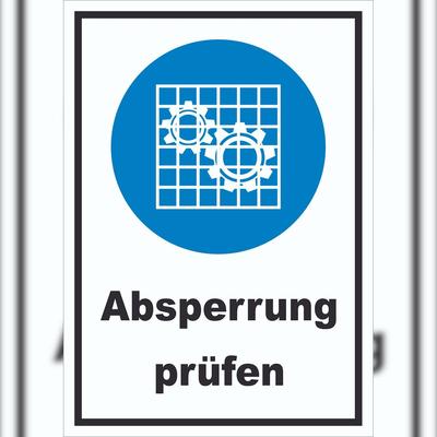 HB-Druck Absperrung prüfen Schild A3 (297x420mm)
