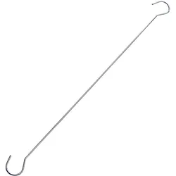100 Doppelhaken, 300 mm lang, Materialstärke 2 mm, verzinkt, Stahl, silber