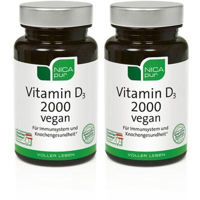 Nicapur Vitamin D3 2000 vegan Kapseln 2x 2x60 St
