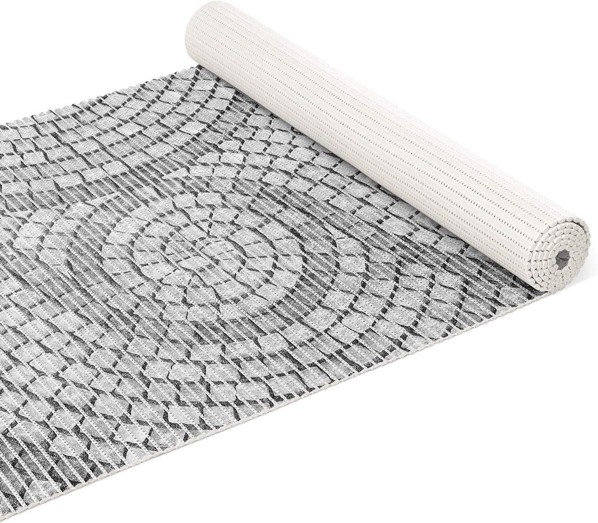 Grijs Schuimmat Badkamer - Antislip Badmat - Waterafstotend - 260 x 65 cm