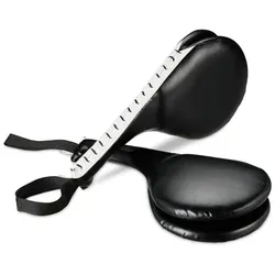 Relaxdays Taekwondo Handpratzen 2er Set Weiß,Schwarz