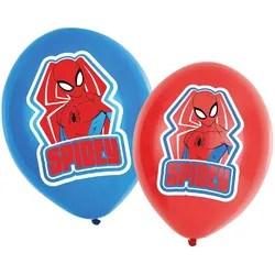 Amscan Spiderman Luftballons (6 Stück, rot & blau)