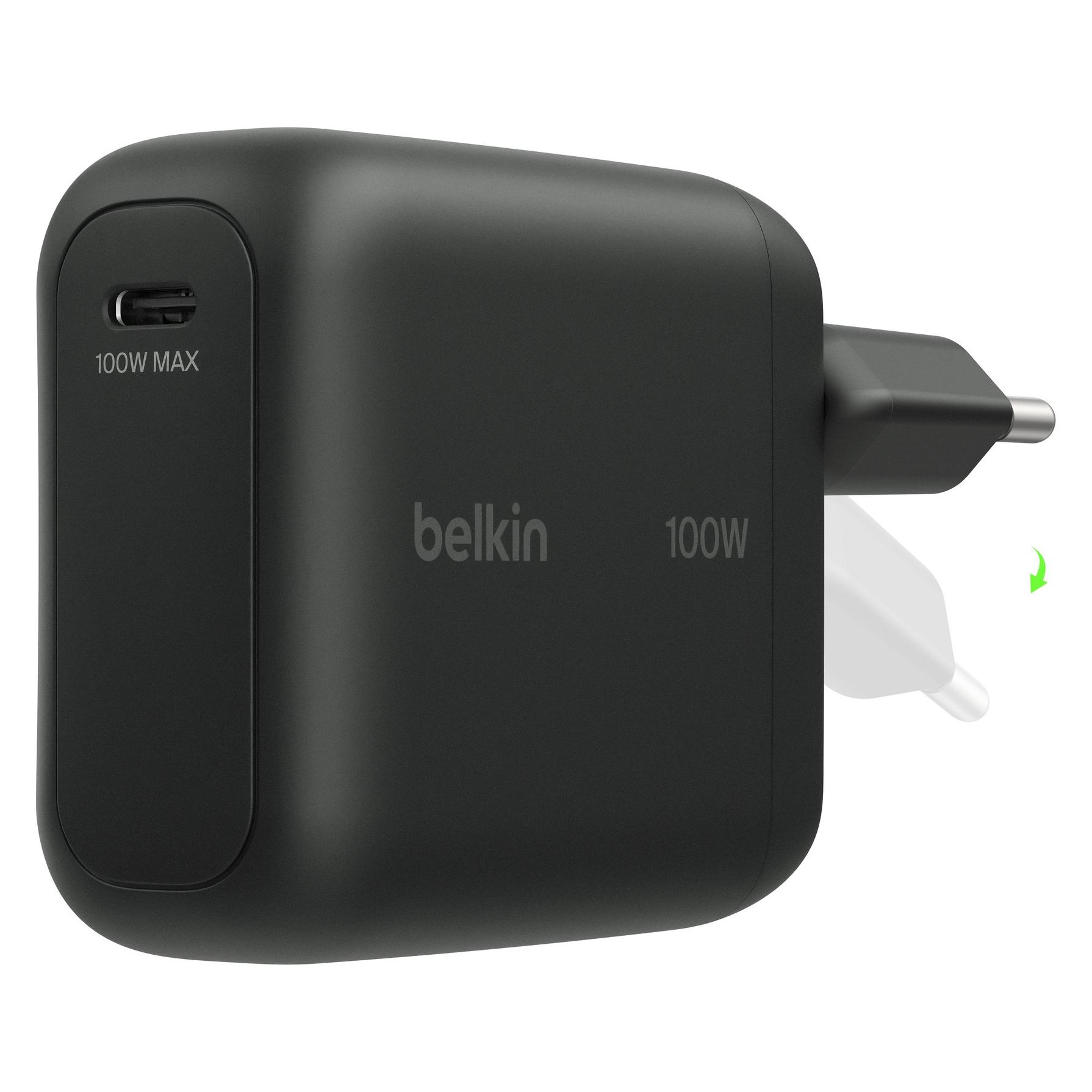 Belkin Boostcharge 100w USB-C Gan Lade (100 W, 1 Port) (WCH025KQBK)