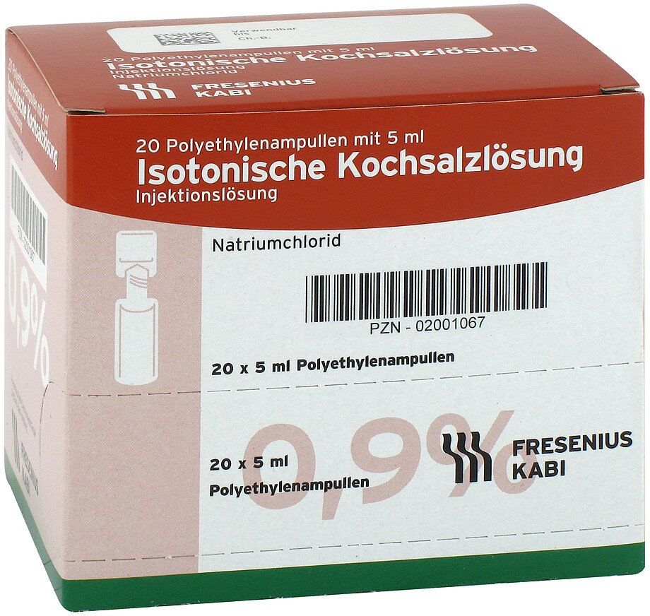 Isotonische Kochsalzlösung 0,9% Plastikampullen