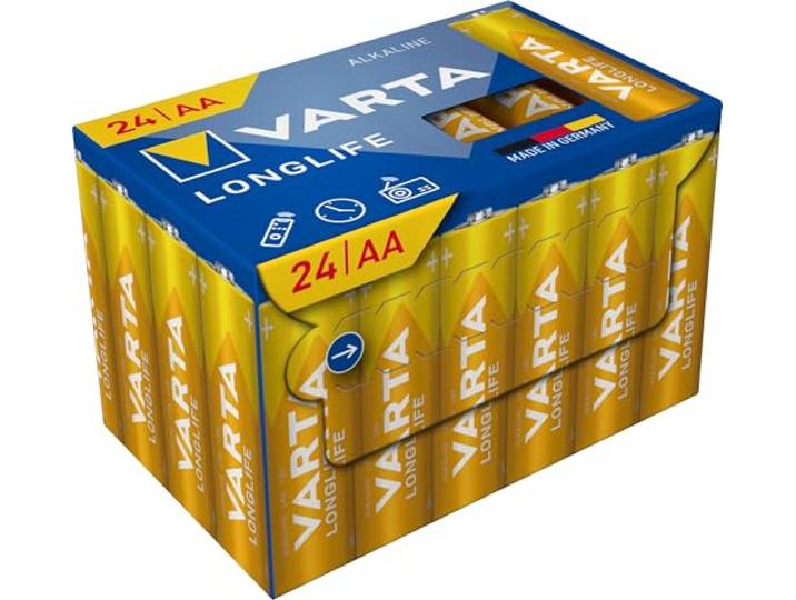 VARTA Batterijen AA, 24 stuks Cube, Longlife, alkaline