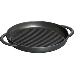 Staub Grillpfanne 26 cm schwarz mit zwei Griffen
