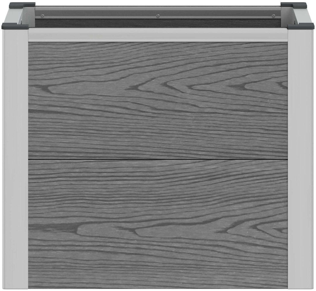 Dakota Fields Outdoor Planter Box Grey 42cm H x 50cm W x 30cm D