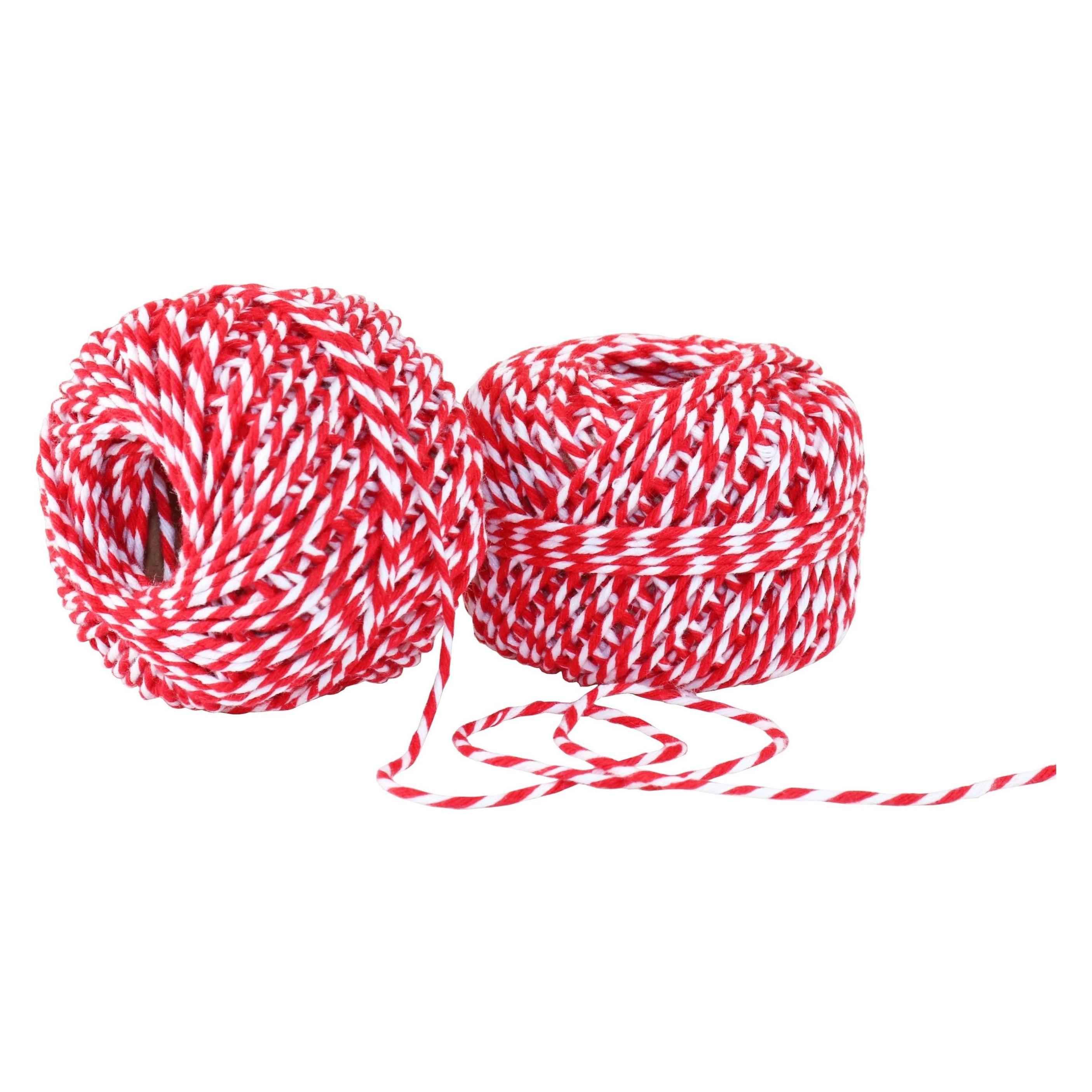 Präsent Baumwollkordel 2mmx15m Donau rot weiss (ROFU-817-109)