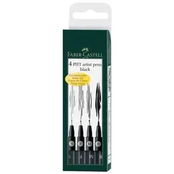 Faber-Castell 167100 Fineliner Multi Schwarz 4 Stück(e)