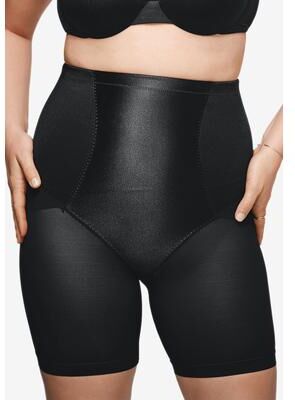 Plus Size Women's Power Shaper Firm Control Long Leg Shaper by Secret Solutions in Black (Size 4X) Body Shaper