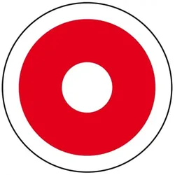 Schild I Feuerwehrzeichen Brandmelder, Kunststoff, Ø 65mm