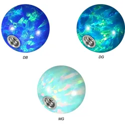 SET Synthetischer Opal Schraubkugel mit Chirurgenstahl-Gewinde
