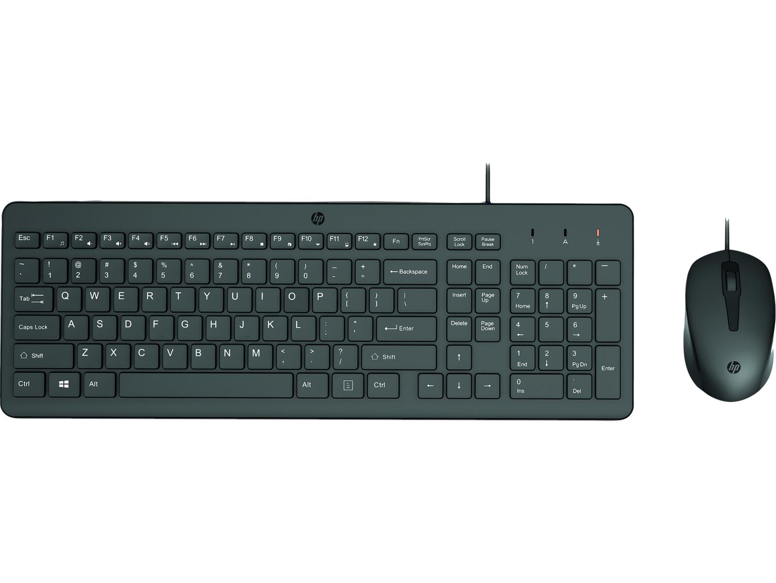 HP Inc. HP 150 Maus und Tastatur (kabelgebunden, schwarz) 240J7AA#ABD