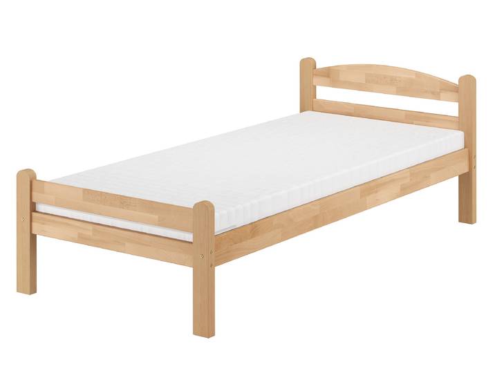 Einzelbett Gästebett Holzbett Massiv Buche 90 x 200 cm