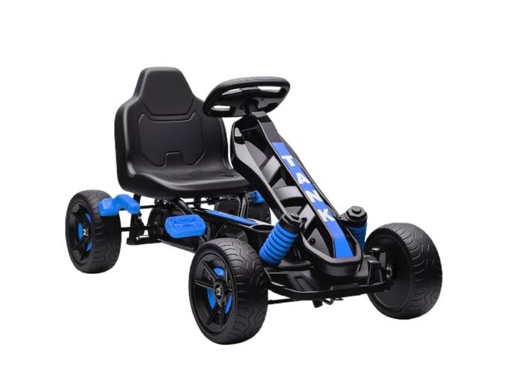 AIYAPLAY Gokart Tretauto mit Handbremse für Kinder 3-6 Jahren Blau