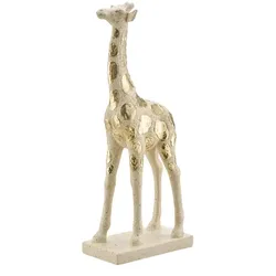 HOME STORY Deko Figur Giraffe   ¦ beige ¦ Polyresin (Kunstharz) ¦ Maße (cm): B: 7,5 H: 35