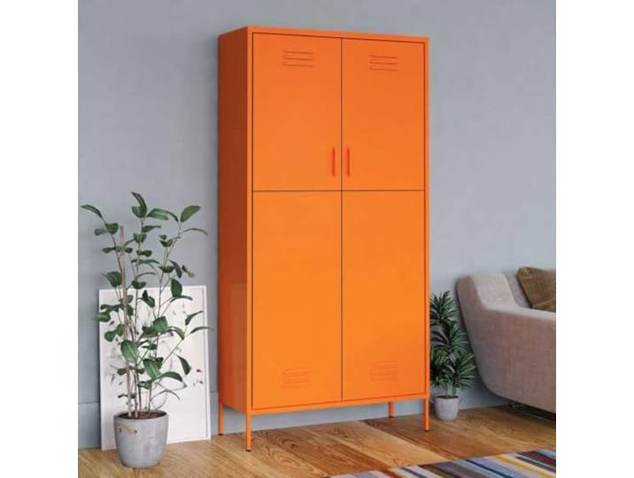 HKLGBVCR Schrank, Orange, 90 x 50 x 180 cm, Stahl