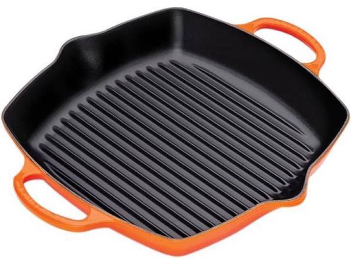 Le Creuset Gietijzeren Hoge Grillplaat Oranjerood 30x30cm
