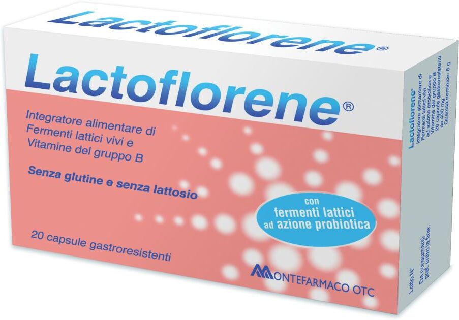 MONTEFARMACO OTC SpA Lactoflorene Linea Fermenti Integratore Alimentare Fermenti Lattici 20 Capsule