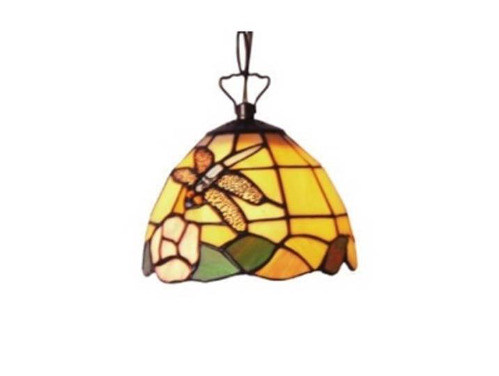 Artistar Tiffany Hängelampe LIBELLE, dimmbar, Multicolour, für Wohn- / Esszimmer, Glas, Tiffany, Pendelleuchte