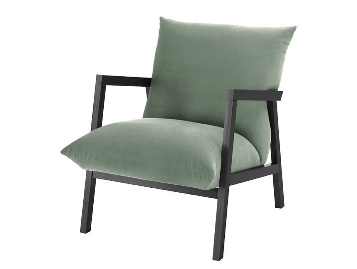 Sessel VLAUD Grün Samt Ravi 63 x 76 x 80cm