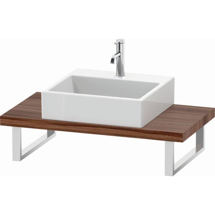 Duravit L-Cube Konsole LC100C07979 Stärke 4.5 cm, nussbaum natur, für Aufsatzbecken, variabel
