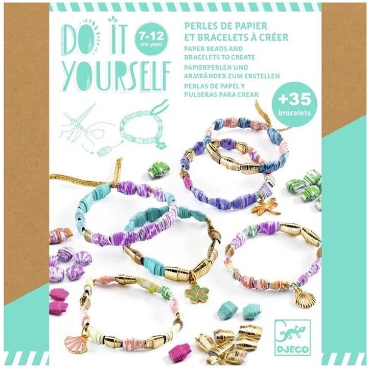 Perles papier et bracelets à créer Chics et dorés Do it Yourself - Djeco