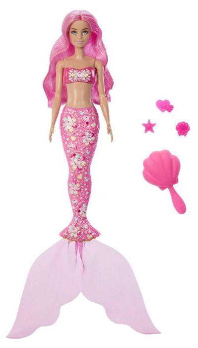 Barbie Color Reveal Zeemeermin met kleurenpassiefeffect, inclusief borstel en sieraden