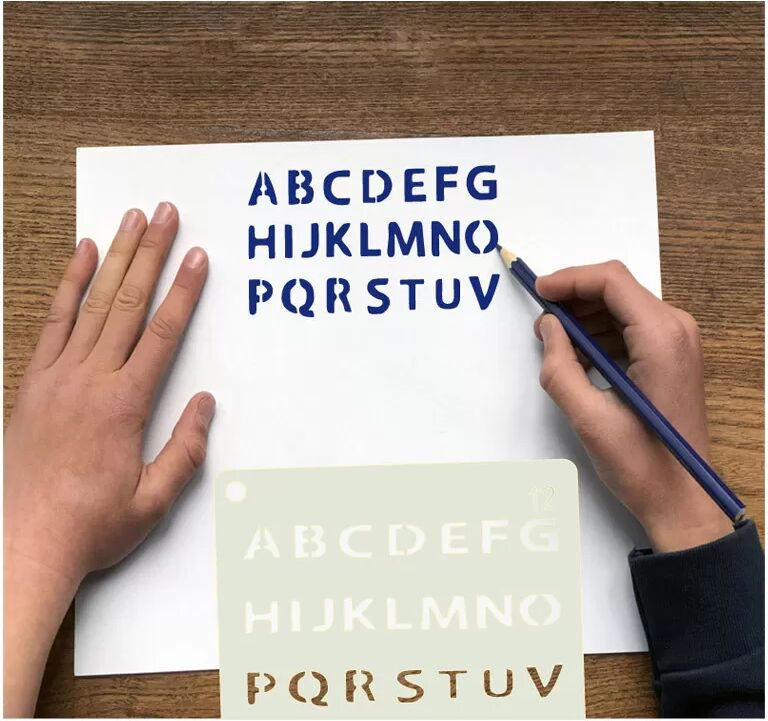 INF Zahlen-Malkunst-Buchstabenschablonen-Set