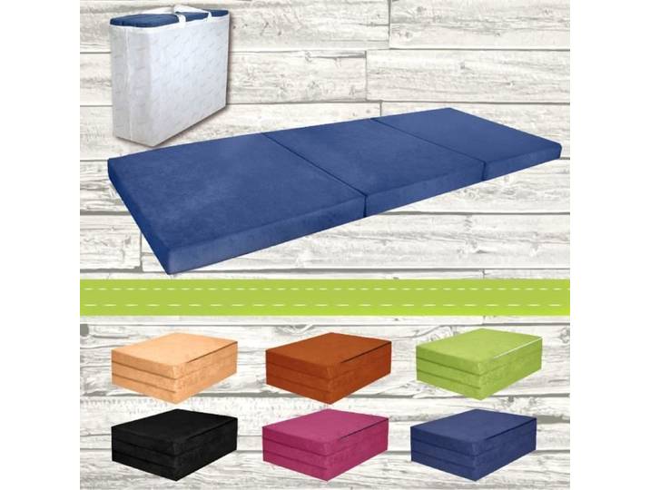 Matelas d'appoint pliant 180x65x7 cm BLEU